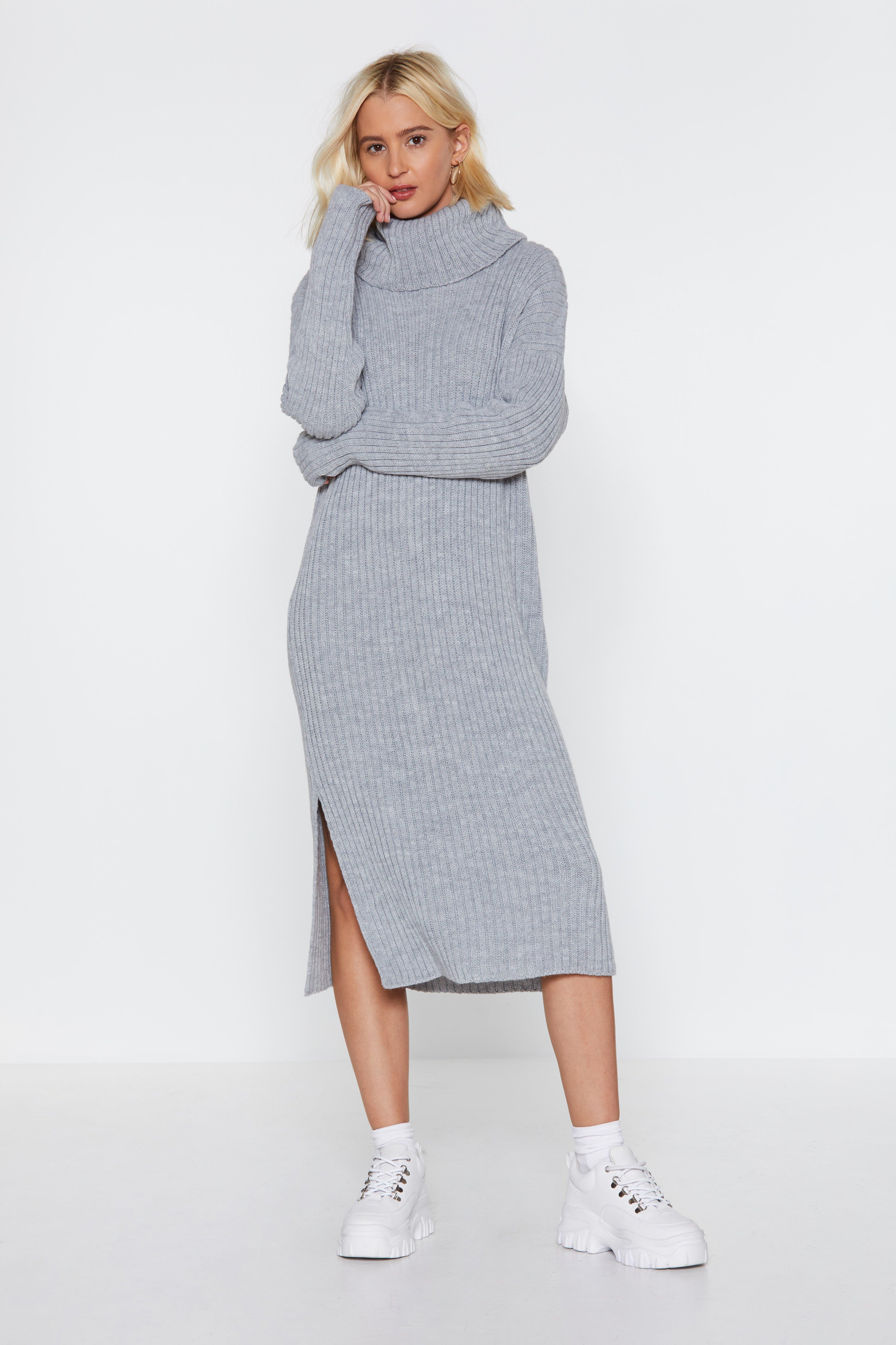 Baggy turtleneck sweater dress best sale